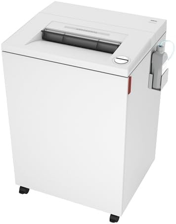 Heavy duty cross cut shredder with 44 gallon bin