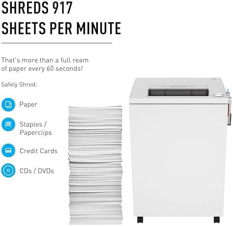 Heavy duty cross cut shredder with 44 gallon bin — photo 5