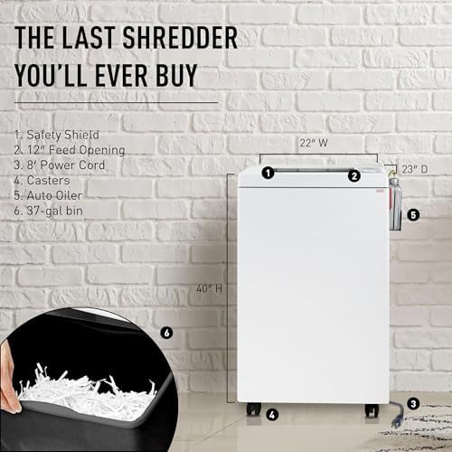 Centralized office shredder with automatic oiler — photo 3