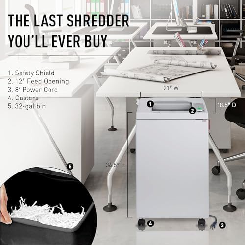 Commercial cross cut shredder with 26 gallon bin — photo 3