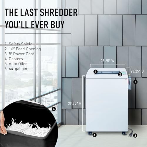 High capacity strip cut commercial shredder — photo 4