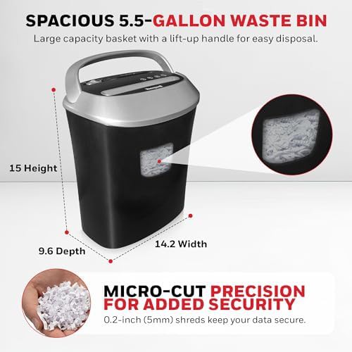 Black cross cut home office shredder — photo 5