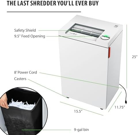 Commercial cross cut deskside paper shredder — photo 3