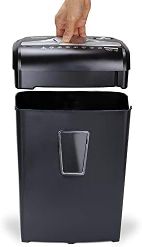 Black eight sheet micro cut paper shredder — photo 3