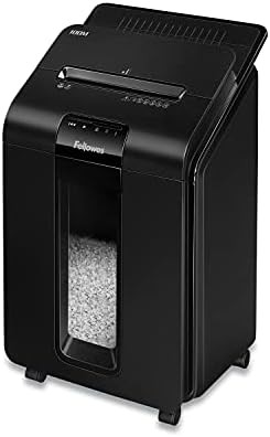 Black commercial auto feed micro cut shredder