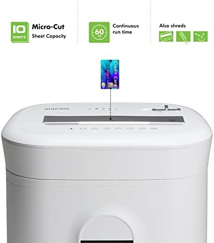 White 10 sheet high security micro cut shredder — photo 5