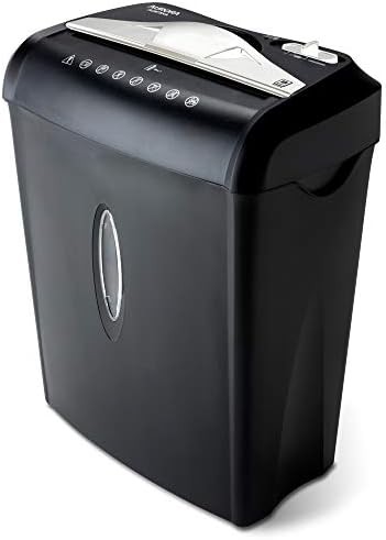 Small 8 sheet crosscut shredder with basket