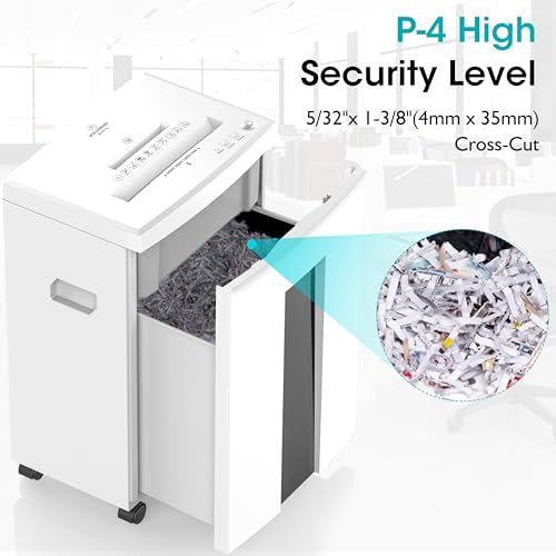 White quiet cross cut paper shredder — photo 5