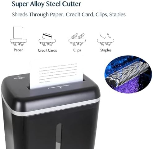 Black super micro cut paper shredder — photo 4