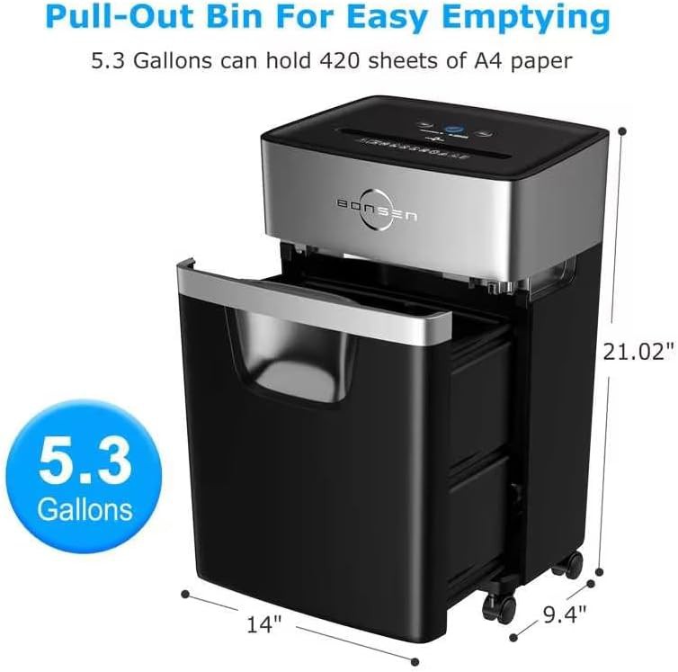 Quiet sixteen sheet cross cut office shredder — photo 4