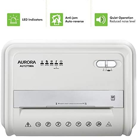 White 12 sheet micro cut professional shredder — photo 5