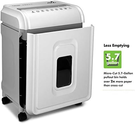 White 14 sheet micro cut paper shredder — photo 4
