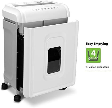 White 12 sheet anti jam crosscut shredder — photo 4