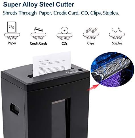 Black ten sheet micro cut shredder — photo 4