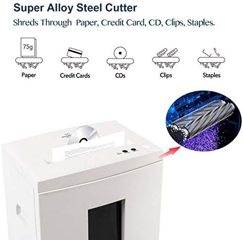 White ten sheet micro cut shredder — photo 4