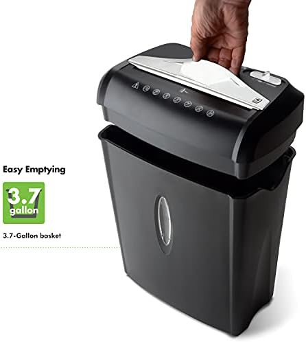 Eight sheet cross cut shredder with integrated basket — photo 4