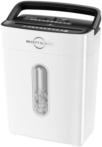 White eight sheet cross cut paper shredder