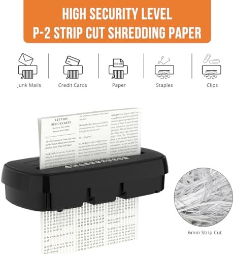 Strip cut ten sheet home office shredder — photo 3