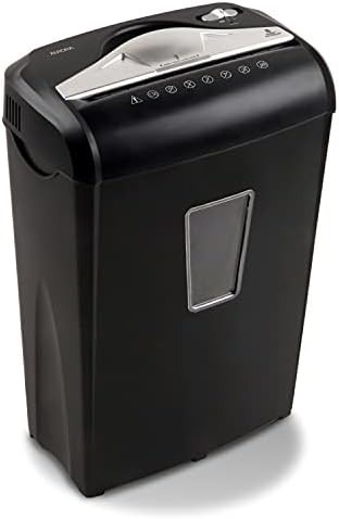 Black 8 sheet micro cut paper shredder