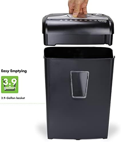 Black 8 sheet micro cut paper shredder — photo 4