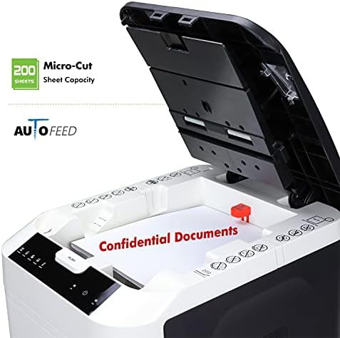 Commercial grade 200 sheet auto feed shredder — photo 3