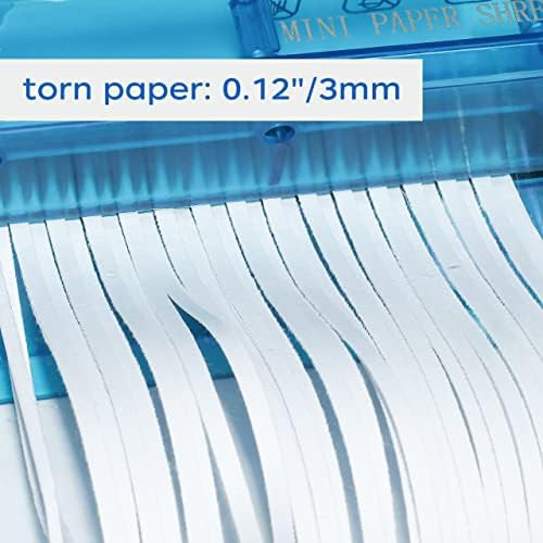 Mini Hand Crank Paper Shredder Blue — photo 3