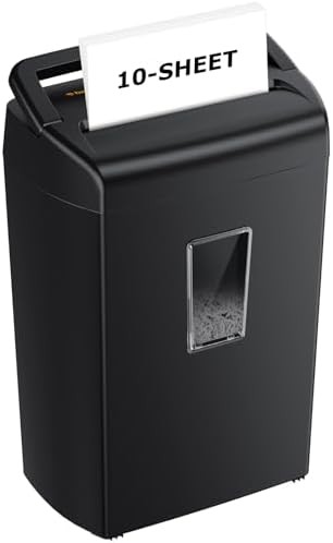 Ten sheet heavy duty mail shredder
