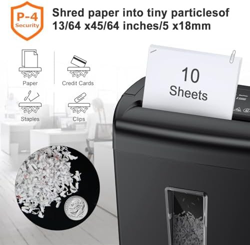 Ten sheet heavy duty mail shredder — photo 3