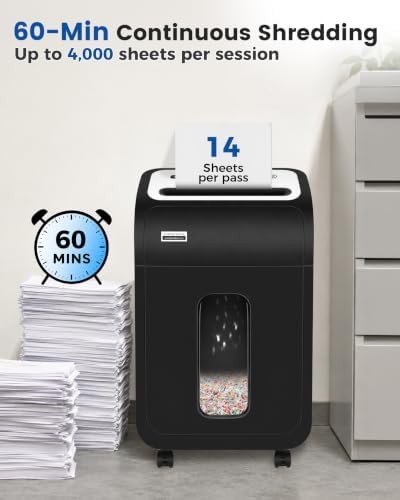 Heavy duty 14 sheet micro cut shredder — photo 3