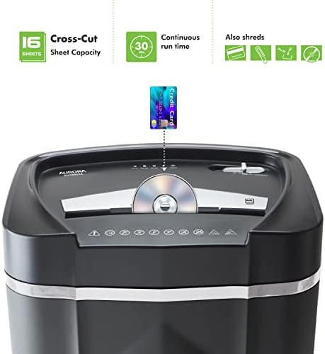 Anti jam sixteen sheet crosscut paper shredder — photo 4