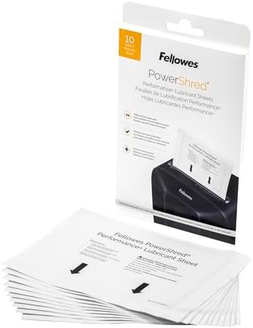 Lubricant sheets for paper shredder maintenance