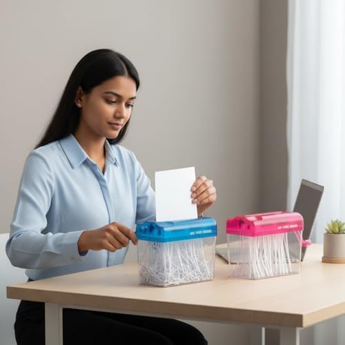 Two piece manual A6 hand shredder set — photo 4