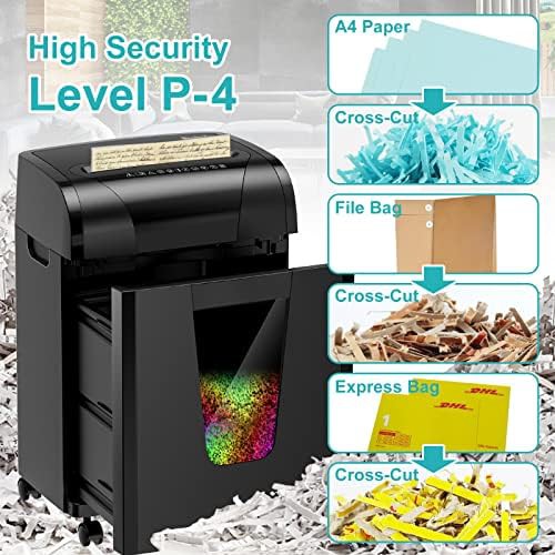 Cross cut eighteen sheet shredder with pull out bin — photo 3