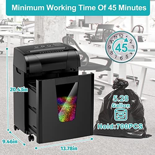 Cross cut eighteen sheet shredder with pull out bin — photo 5