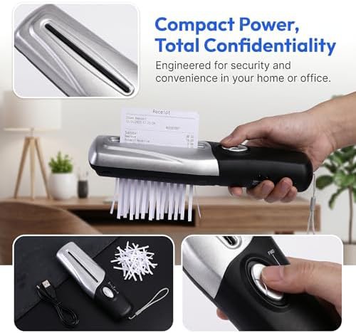 Portable USB powered strip cut shredder — photo 3