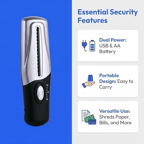 Portable USB powered strip cut shredder — photo 4