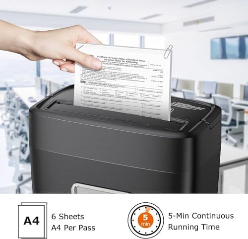 Continuous run six sheet micro shredder — photo 3