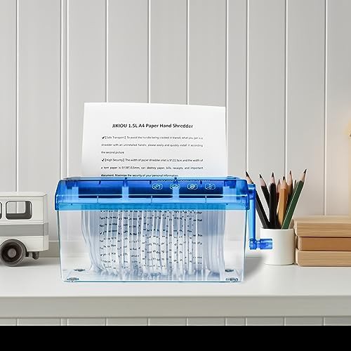 Standard A4 Manual Paper Shredder Blue — photo 3