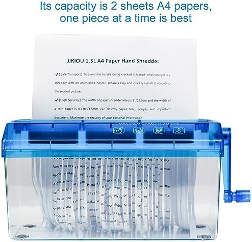 Standard A4 Manual Paper Shredder Blue — photo 4