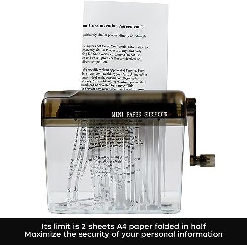 Mini Manual Hand Paper Shredder Black — photo 3