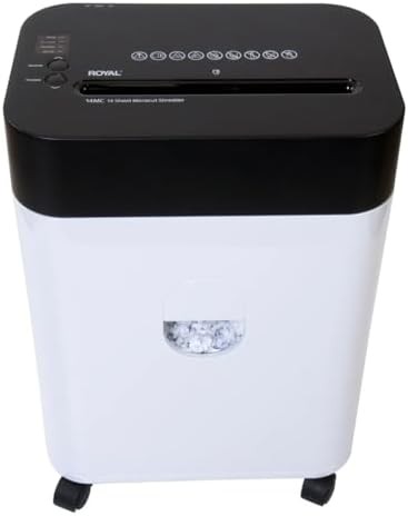 Black and white fourteen sheet shredder