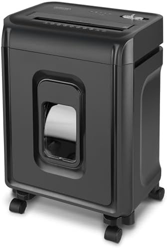 Compact 10 sheet crosscut shredder with pullout bin