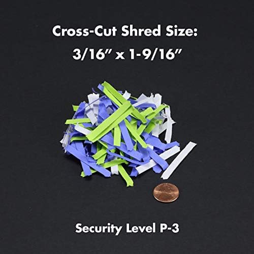 Compact 10 sheet crosscut shredder with pullout bin — photo 3