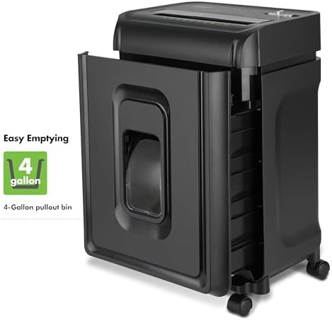 Compact 10 sheet crosscut shredder with pullout bin — photo 4