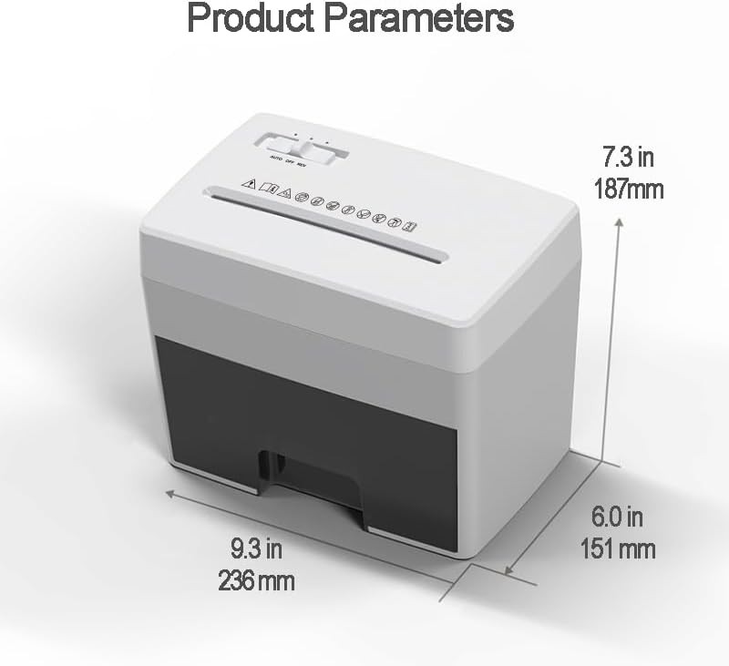 White mini electric desktop micro cut shredder — photo 4