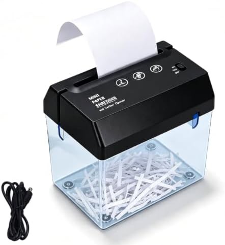 Manual and battery operated desktop shredder