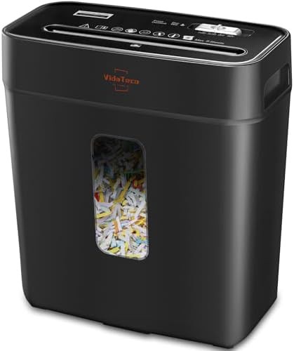 Manual 6 sheet cross cut shredder