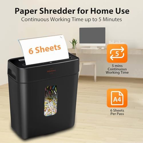 Manual 6 sheet cross cut shredder — photo 3