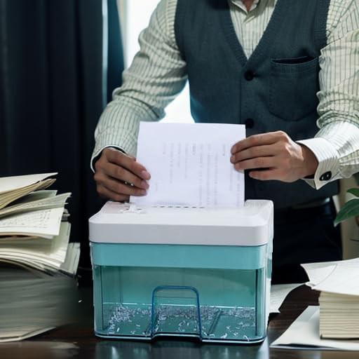 Portable white mini micro cut shredder — photo 5