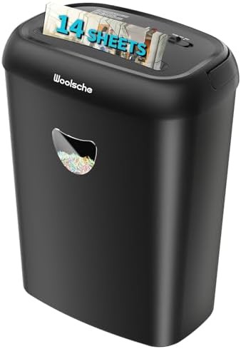 Fourteen sheet cross cut shredder with large basket